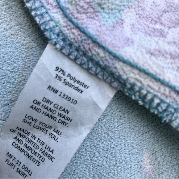 Show Me Your Mumu Midi Flirt Skirt Floral Print Darling Dolls Green Faux Wrap M - Picture 5 of 7